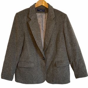Vintage Preston & York gray wool and cashmere blazer